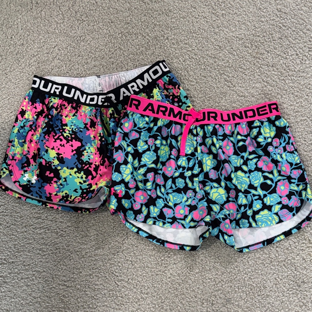 Under Armour girls Floral and Abstract Print Shorts